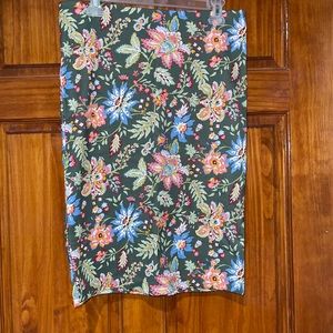 LOFT Floral Pencil Skirt